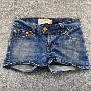 Levi Strauss Slouch #504 Denim Shorts Ladies Size 5 Daisy Dukes Ramie Fabric